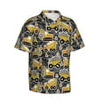 thumbnail image 2 of Qekee Excavator At Work print Hawaiian Shirt for Men Short Sleeve Button Down Shirts Beach Tropical Casual Shirts, 2 of 9