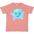 thumbnail image 3 of Inktastic Cute Octopus Blue with Star Boys or Girls Toddler T-Shirt, 3 of 5