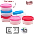 thumbnail image 4 of Xianyou-tasses à Condiments avec Couvercle 6 pk. Récipient de Vinaigrette à Emporter Petits Récipients de Stockage Alimentaire avec Couvercles Tasses à Sauce Étanches Réutilisables en Plastique Sans BPA pour Boîte à Lunch Pique-Nique Voyage, 4 of 4