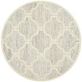 thumbnail image 2 of SAFAVIEH Cambridge Kodey Geometric Wool Area Rug, Light Gray/Ivory, 6' x 6' Round, 2 of 7