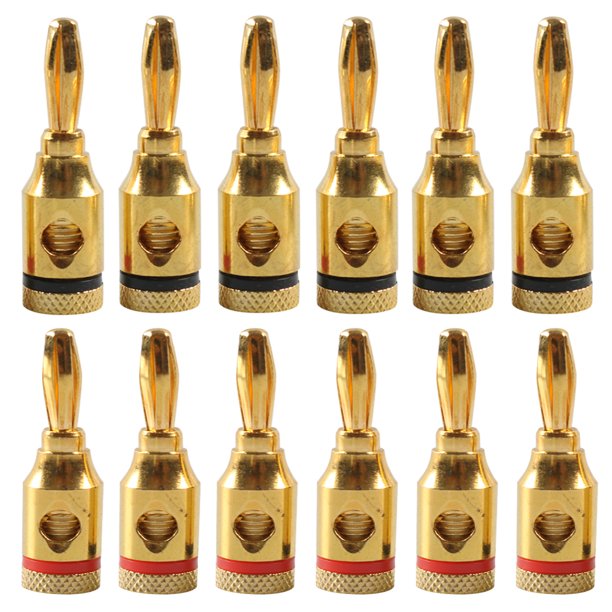 sweethay 12 piezas de enchufes tipo banana de 4mm, receptores estéreo universales resistentes al desgaste, adaptador de enchufe, fórmula, pieza de Vehículos, repuestos y accesorios Mis sweethay VI002439-00