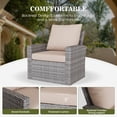 thumbnail image 3 of ELPOSUN Wicker Patio Furniture Set, 5 Piece Outdoor Sectional Conversation Sets, Gray PE Rattan Patio Sofa Set for Balcony, Porch, Backyard, Beige, 3 of 5