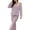 Purple, variant on Tnhcen Women's Jacquard Lace Trim Pajama Set Princess Style Thermal Sleepwear 2-Piece Outfit S-XL Purple