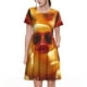 thumbnail image 1 of Balery Sunglasses Yellow Duck Vestidos sueltos de manga corta para mujer, vestidos de verano 2025, vestidos casuales de corte A con vuelo., 1 of 6