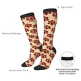 thumbnail image 4 of Gaeub Thanksgiving Sketch Turkey Printed Design Socks Stretchy High Tube Socks for Men Women Teens , Softball Soccer Socks for Hiking, Sport, 4 of 6