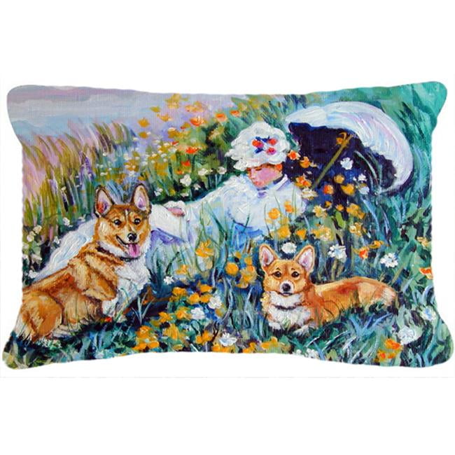Caroline's Treasures 40PW40 Corgi Classics Fabric Decorative Impressive Multi Color Decorative Pillows Caroline's Treasures 40PW40 Corgi Classics Fabric Decorative Impressive Multi Color Decorative Pillows