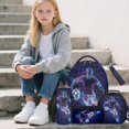 thumbnail image 2 of Jeiento 5 Piece 16 Inch Backpack and Lunch Box Set Water-Resistant Polyester Soccer Player Print School Bag Set for Elementary Boys and Girls, Back to School, 2 of 6