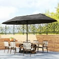 thumbnail image 2 of Outsunny 15' Outdoor Patio Umbrella with Lift Crank, Dark Grey, 2 of 10