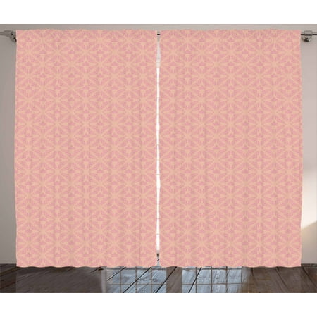 Peach Curtains 2 Panels Set Abstract Background With Soft Color