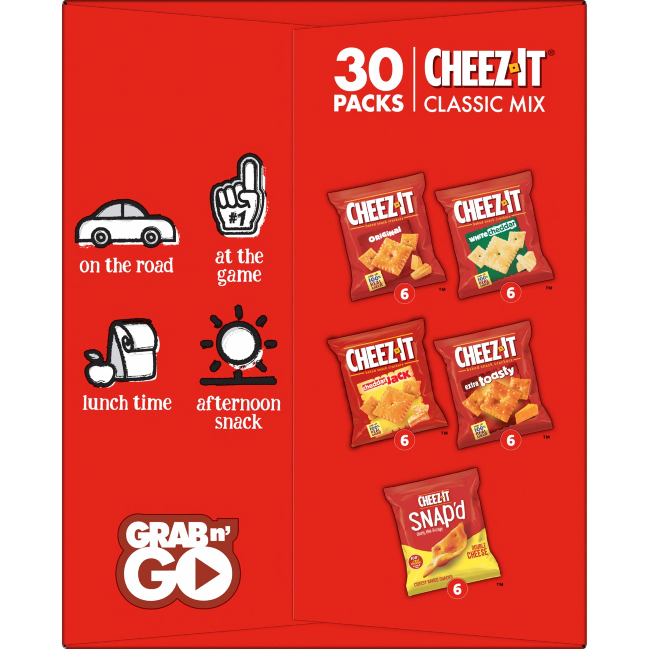 Cheez-It Variety Pack Snacks, Lunch Snacks, 30 Count