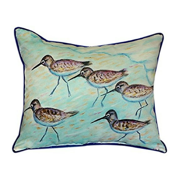 Betsy Drake ZP269 22 x 22 in. Sandpipers Extra Large Zippered Pillow