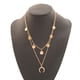 thumbnail image 2 of Collar Gargantilla Cadena multihilos con colgantes en forma de disco y luna dorado, 2 of 9