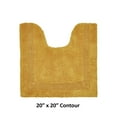 thumbnail image 2 of Better Trends 20" x 20" U-Shape Toilet Rug, 100% Cotton Tufted Bathroom Rug, Contour Mat, Water Absorbent, Reversible, Machine Wash (Yellow) Lux Collection, 2 of 6