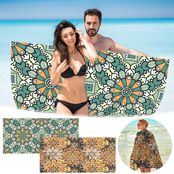 Toalla de playa de microfibra 30x60 pulgadas - Toalla compacta de viaje compacta y resistente a la arena, para piscina, gimnasio y exteriores