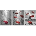 thumbnail image 2 of FCCUYE 3 Pcs Black and White Canvas Wall Art for Living Room Bedroom Bathroom Girls Dark Blue Paris Theme Room Decor Oil Painting Print Umbrella Tower Eiffel Painting for Wall Decor (12X12inchX3pcs,, 2 of 7