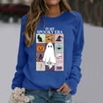 thumbnail image 2 of Halloween Sweatshirt for Women Hoodless Sweatshirt Oversized Crewneck Pullover Top for Women Long Sleeve Sweatshirt Casual Wear Comfortable Soft Blue M, 2 of 5