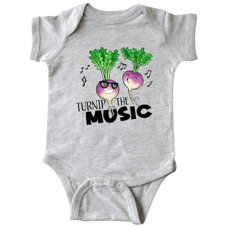 

Inktastic Turnip the Music Partying Vegetables Gift Baby Boy or Baby Girl Bodysuit