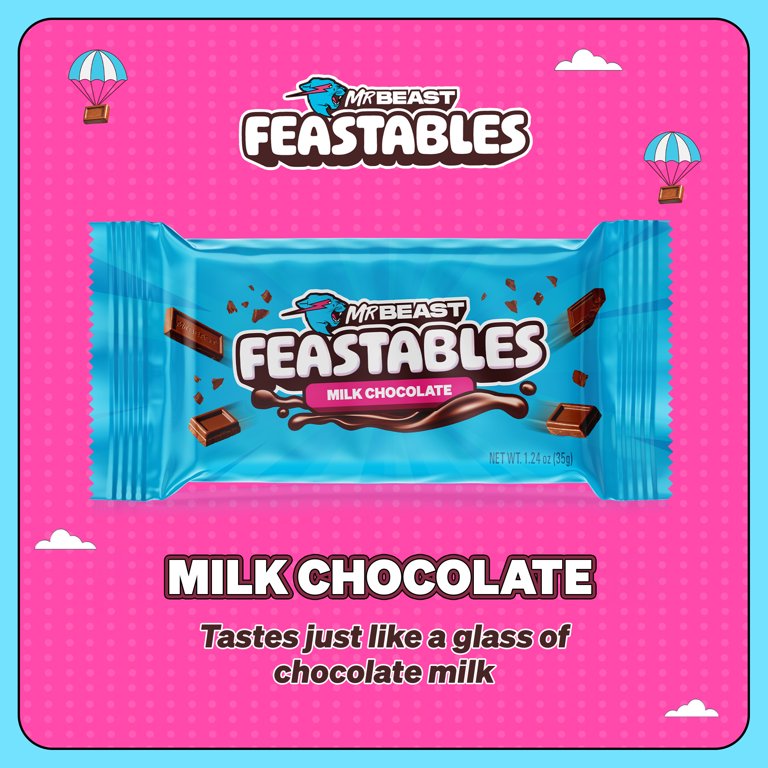 Feastables MrBeast Reformulated Milk Chocolate Bar, Creamier