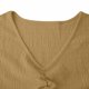 thumbnail image 5 of Elegante Vestido Corto con Cuello en V de Manga Corta Diseño de Moda Casual para Primavera Verano, Pantalones Cortos de Vestido de las Mujeres para el Uso Diario, 5 of 7