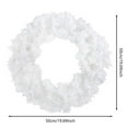 thumbnail image 3 of 19.7 Inch Flocked Snow Artificial Christmas Wreath - Canadian Pine & Fir Holiday Wreath for Front Door, Indoor Outdoor Christmas Decorations for Windows, Fireplace, Wedding, and Party, 3 of 4