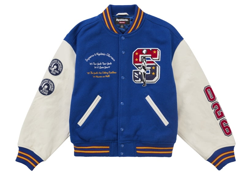 Supreme Men's Praises Varsity Jacket Navy, from StockX - Walmart.com