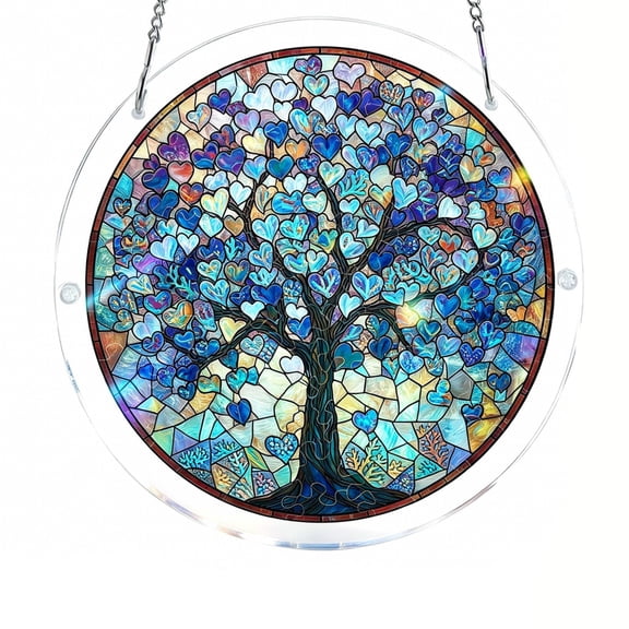 Acrylic Jigsaw Puzzle Suncatcher, 83 Pieces Sun Catcher Stained Glass Acrylic Puzzle Decoration for Women Men Mom Birthday Gift Home Decor