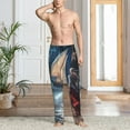 thumbnail image 4 of Mens Pajama Pants Bottoms with Pockets - Ocean Breeze and Sail Comfy Mens Pj Pants, Soft Men Lounge Pants, 4 of 5