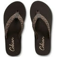 thumbnail image 4 of COBIAN Adult Female Braided Bounce Flip Flop Sandals, Color: Chocolate, Size: 6, 4 of 6