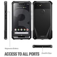 thumbnail image 4 of Poetic Guardian [Scratch Resistant Back] Full-Body Rugged Clear Hybrid Bumper Case with Built-in-Screen Protector for Google Pixel 3 XL Black, 4 of 5