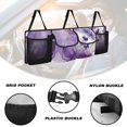 thumbnail image 5 of KUIFORTI Car Trunk Organizer, Purple Butterfly Car Accessories Marble Car Organizer for SUV/Truck/MPV, Hanging Car Storage Organizer with 4 Pocekts, Frees Trunk Floor, Sturdy Space Saving Expert, 5 of 6