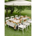 thumbnail image 4 of Outdoor Tablecloth with Umbrella Hole for Patio/Picnic/Party/Camping, Spring Honey Gnomes Waterproof Table Cloth Rectangle Table Cover Washable, Farmhouse Sunflower Black Checkered (60"x 120"), 4 of 8