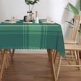 thumbnail image 4 of Scotch Plaid Rectangular Tablecloth 60"x120" with Lace Edge, Washable Durable Table Cover for Dining, Indoor Outdoor Home Restaurant Decor, 4 of 5