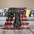 thumbnail image 2 of Orinice American Flag Warm Lightweight Blanket Soft Fleece Blankets Throw Blanket for All Seasons 3 Sizes Cow Gifts Decor for Living Rooms Sofa Long-Lasting 60x80in, 2 of 6