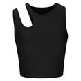 thumbnail image 4 of USSUMA Womens Tank Tops Plus Size Tops for Women Women's Fashion Casual Solid one Shoulder Sleeveless T Shirt Pullover Tops Sale Womens Tops Solidcolor, 4 of 6