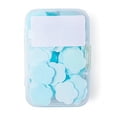 thumbnail image 1 of Mini Tablettes de Savon pour les Mains Portatives - Feuilles de Savon aper pour Voyage - Tablettes Solides Jetables Quantitatives pour Lavage des Mains pour Extérieur/hôtel/camping Randonnée (Ensemble de Trois Boîtes) - Bleu, 1 of 5