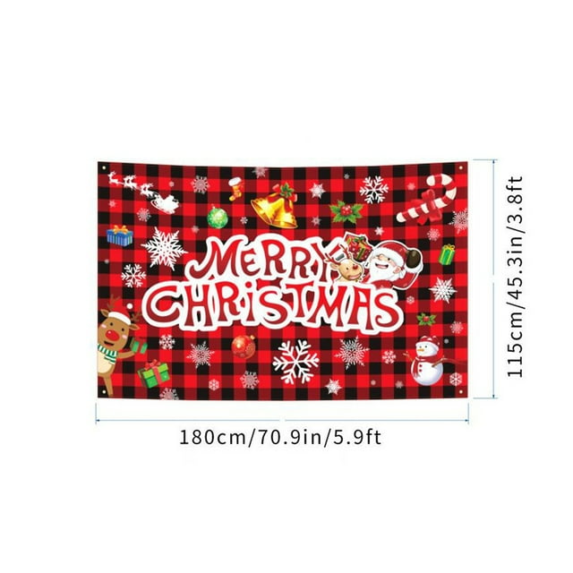 JJKBVCLO Toile de Fond de Noël Décoration de Fête de Campus Extérieur de Noël