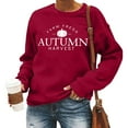 thumbnail image 4 of Fall Sweatshirts for Women 2025 Long Sleeve Crewneck Farm Fresh Autumn Harvest Graphic Sweatshirt Pullover Tops, 4 of 5