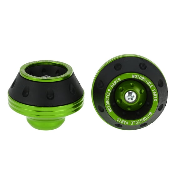 Unique Bargains Motorcycle Front Fork Frame Sliders Falling Protection Wheel Crash Protector Scooter Moped Aluminum Alloy Green 2 Pcs