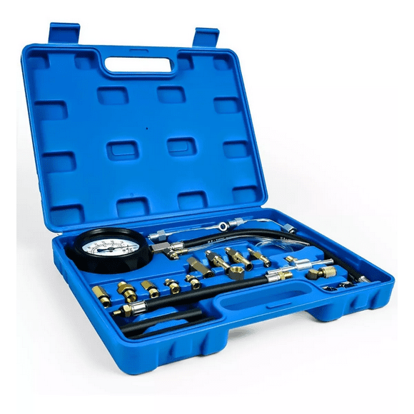 Bomba De Combustible Manómetro Gasolina 0-140 Psi Con Estuche Azul