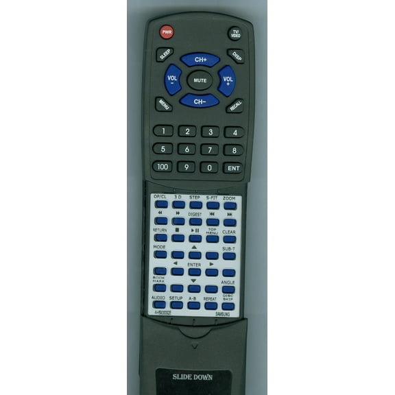 Replacement Remote for SAMSUNG AH59-00092E, AH5900092E, RTAH5900092E, 00092E, AH5900092L, DVDC601, DVDS221