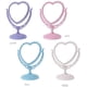 thumbnail image 4 of espejo cosmético simple y encantador en forma de corazón, espejo de tocador giratorio de doble cara de plástico, espejo ligero, espejo de baño y dormitorio, 4 of 5