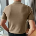 thumbnail image 6 of INCERUN Mens Fashion Short Sleeve High Neck T-Shirts Solid Color Casual Fitness Tops Blouse, 6 of 9