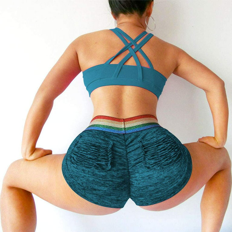 TSUTAYA Butt Lifting Yoga Shorts for Women High Waist Tummy