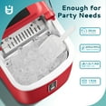 thumbnail image 3 of EUHOMY Countertop Ice Maker 26 lbs/Day Portable Self-Cleaning, 9 Bullet Ice in 6 Min, Red, 3 of 8