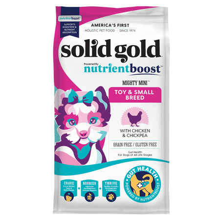 Solid Gold Mighty Mini™, For Toy & Small Breed Dogs, Chicken, Chickpea & Pumpkin Recipe, 3.75 lbs (1.7 kg)