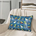 thumbnail image 3 of Bingfone Dinosaur on the Beach Vacation Print Satin Pillowcase for Hair - Standard Size with Zipper Silky & Soft Pillow Covers,20x30 inches, 3 of 8
