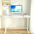 thumbnail image 4 of Urban Deco Electric Height Adjustable Standing Desk, Sit Stand Desk with Drawer Charging USB A and C Ports (White Wood Top), 4 of 8