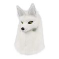 thumbnail image 3 of harper Animal Head Hat Plush Realistic Husky Wolf Costume Accessory Headgear for Themed White, 3 of 10