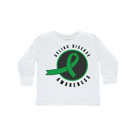 

Inktastic Celiac Disease Awareness Green Ribbon Gift Toddler Boy or Toddler Girl Long Sleeve T-Shirt