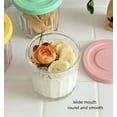 thumbnail image 2 of baomifa-2 Pack Small Glass Food Jars with Lids,Overnight Oats Container,13 OZ Round Glass Storage Container for Food Portion,Dipping Sauce,Snack,Yogurt,Leakproof,Freezer Safe(pink yellow), 2 of 4